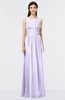 ColsBM Beverly Pastel Lilac Gorgeous Scoop Sleeveless Zip up Floor Length Lace Bridesmaid Dresses