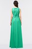 ColsBM Beverly Pepper Green Gorgeous Scoop Sleeveless Zip up Floor Length Lace Bridesmaid Dresses