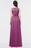 ColsBM Beverly Raspberry Gorgeous Scoop Sleeveless Zip up Floor Length Lace Bridesmaid Dresses