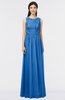 ColsBM Beverly Royal Blue Gorgeous Scoop Sleeveless Zip up Floor Length Lace Bridesmaid Dresses