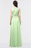 ColsBM Beverly Sage Green Gorgeous Scoop Sleeveless Zip up Floor Length Lace Bridesmaid Dresses