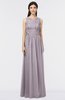 ColsBM Beverly Sea Fog Gorgeous Scoop Sleeveless Zip up Floor Length Lace Bridesmaid Dresses