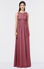 ColsBM Beverly Wine Gorgeous Scoop Sleeveless Zip up Floor Length Lace Bridesmaid Dresses