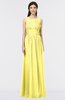 ColsBM Beverly Yellow Iris Gorgeous Scoop Sleeveless Zip up Floor Length Lace Bridesmaid Dresses
