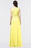 ColsBM Beverly Yellow Iris Gorgeous Scoop Sleeveless Zip up Floor Length Lace Bridesmaid Dresses
