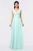 ColsBM Jimena Blue Glass Simple A-line V-neck Sleeveless Ruching Bridesmaid Dresses