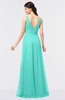 ColsBM Jimena Blue Turquoise Simple A-line V-neck Sleeveless Ruching Bridesmaid Dresses