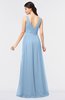 ColsBM Jimena Dusty Blue Simple A-line V-neck Sleeveless Ruching Bridesmaid Dresses