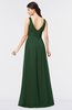ColsBM Jimena Hunter Green Simple A-line V-neck Sleeveless Ruching Bridesmaid Dresses