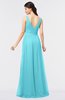 ColsBM Jimena Turquoise Simple A-line V-neck Sleeveless Ruching Bridesmaid Dresses