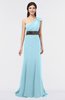 ColsBM Aranza Aqua Elegant A-line Sleeveless Zip up Sweep Train Bridesmaid Dresses