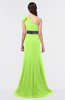 ColsBM Aranza Bright Green Elegant A-line Sleeveless Zip up Sweep Train Bridesmaid Dresses