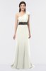 ColsBM Aranza Cream Elegant A-line Sleeveless Zip up Sweep Train Bridesmaid Dresses