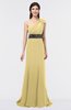 ColsBM Aranza Gold Elegant A-line Sleeveless Zip up Sweep Train Bridesmaid Dresses
