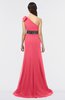 ColsBM Aranza Guava Elegant A-line Sleeveless Zip up Sweep Train Bridesmaid Dresses
