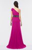 ColsBM Aranza Hot Pink Elegant A-line Sleeveless Zip up Sweep Train Bridesmaid Dresses
