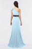 ColsBM Aranza Ice Blue Elegant A-line Sleeveless Zip up Sweep Train Bridesmaid Dresses