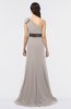 ColsBM Aranza Mushroom Elegant A-line Sleeveless Zip up Sweep Train Bridesmaid Dresses