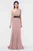 ColsBM Aranza Nectar Pink Elegant A-line Sleeveless Zip up Sweep Train Bridesmaid Dresses