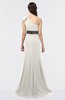 ColsBM Aranza Off White Elegant A-line Sleeveless Zip up Sweep Train Bridesmaid Dresses