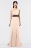 ColsBM Aranza Peach Puree Elegant A-line Sleeveless Zip up Sweep Train Bridesmaid Dresses