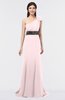 ColsBM Aranza Petal Pink Elegant A-line Sleeveless Zip up Sweep Train Bridesmaid Dresses