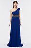 ColsBM Aranza Sodalite Blue Elegant A-line Sleeveless Zip up Sweep Train Bridesmaid Dresses