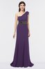 ColsBM Aranza Violet Elegant A-line Sleeveless Zip up Sweep Train Bridesmaid Dresses