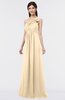 ColsBM Tiffany Apricot Gelato Elegant A-line Asymmetric Neckline Floor Length Flower Bridesmaid Dresses