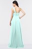 ColsBM Tiffany Blue Glass Elegant A-line Asymmetric Neckline Floor Length Flower Bridesmaid Dresses
