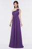 ColsBM Tiffany Dark Purple Elegant A-line Asymmetric Neckline Floor Length Flower Bridesmaid Dresses