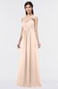 ColsBM Tiffany Fresh Salmon Elegant A-line Asymmetric Neckline Floor Length Flower Bridesmaid Dresses