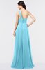 ColsBM Tiffany Light Blue Elegant A-line Asymmetric Neckline Floor Length Flower Bridesmaid Dresses