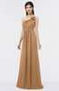 ColsBM Tiffany Light Brown Elegant A-line Asymmetric Neckline Floor Length Flower Bridesmaid Dresses