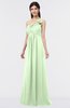 ColsBM Tiffany Pale Green Elegant A-line Asymmetric Neckline Floor Length Flower Bridesmaid Dresses