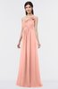 ColsBM Tiffany Peach Elegant A-line Asymmetric Neckline Floor Length Flower Bridesmaid Dresses