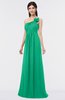 ColsBM Tiffany Sea Green Elegant A-line Asymmetric Neckline Floor Length Flower Bridesmaid Dresses