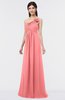 ColsBM Tiffany Shell Pink Elegant A-line Asymmetric Neckline Floor Length Flower Bridesmaid Dresses
