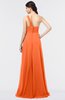 ColsBM Tiffany Tangerine Elegant A-line Asymmetric Neckline Floor Length Flower Bridesmaid Dresses