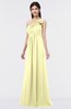 ColsBM Tiffany Wax Yellow Elegant A-line Asymmetric Neckline Floor Length Flower Bridesmaid Dresses