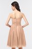 ColsBM Alisha Almost Apricot Sexy A-line Sleeveless Zip up Knee Length Ruching Bridesmaid Dresses