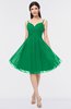 ColsBM Alisha Green Sexy A-line Sleeveless Zip up Knee Length Ruching Bridesmaid Dresses