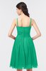 ColsBM Alisha Sea Green Sexy A-line Sleeveless Zip up Knee Length Ruching Bridesmaid Dresses