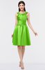 ColsBM Leila Classic Green Mature A-line Scoop Sleeveless Ruching Bridesmaid Dresses