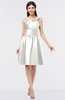 ColsBM Leila Cloud White Mature A-line Scoop Sleeveless Ruching Bridesmaid Dresses