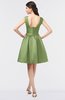 ColsBM Leila Moss Green Mature A-line Scoop Sleeveless Ruching Bridesmaid Dresses