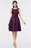 ColsBM Leila Plum Mature A-line Scoop Sleeveless Ruching Bridesmaid Dresses
