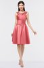 ColsBM Leila Shell Pink Mature A-line Scoop Sleeveless Ruching Bridesmaid Dresses