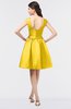 ColsBM Leila Yellow Mature A-line Scoop Sleeveless Ruching Bridesmaid Dresses