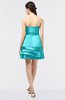 ColsBM Caylee Turquoise Sexy Strapless Sleeveless Zip up Plainness Bridesmaid Dresses